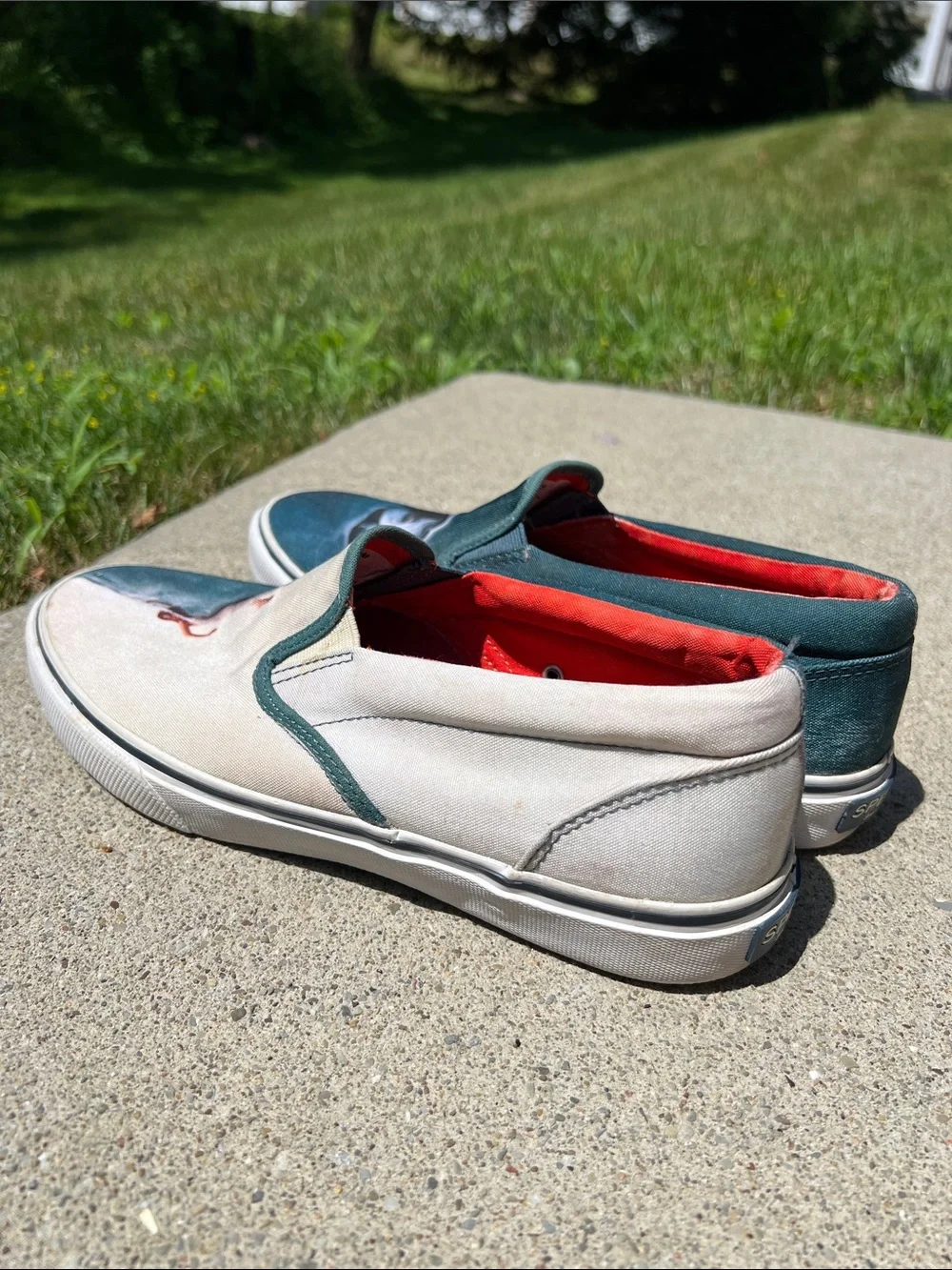 Sperry Topsider Jaws Graphic Slip-On Boat Shoe Sneakers Men’s Size 9M